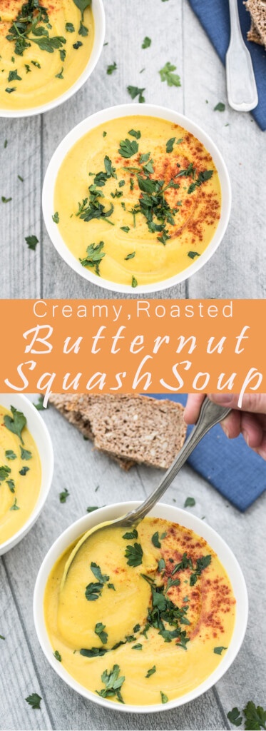 Easy Roasted Butternut Squash Soup Recipe , vegan, gluten-free and healthy 