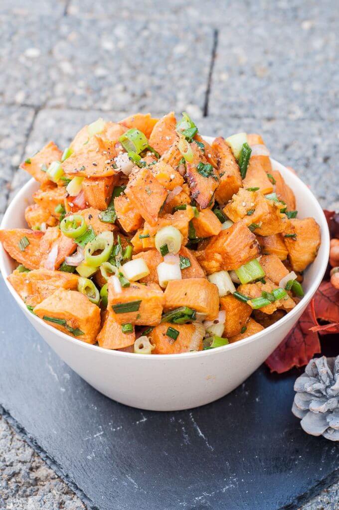 Cold Sweet Potato Salad Recipe Side Dish - Vegan Family Recipes