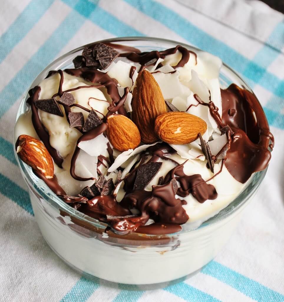 Coconut Almond Ice Cream Sundae Vegan Family Recipes