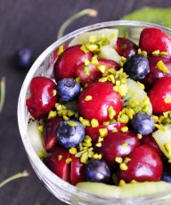 Antioxidant Fruit Salad Recipe with Cherries and Blueberries - Vegan Family Recipes