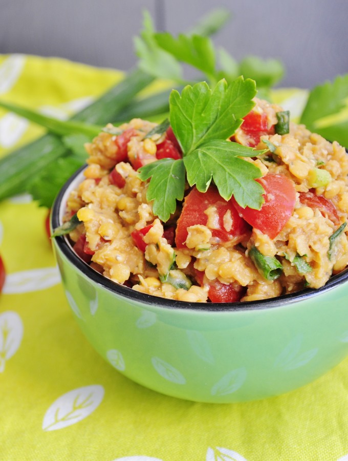 Cold Red Lentil Salad Recipe - Vegan Family Recipes