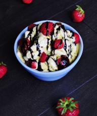Strawberry and Balsamic Vinegar Sauce Ice Cream - Vegan Family Recipes