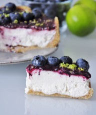 Gluten free Vegan Blueberry Lime Cheesecake Recipe - Vegan Family Recipes