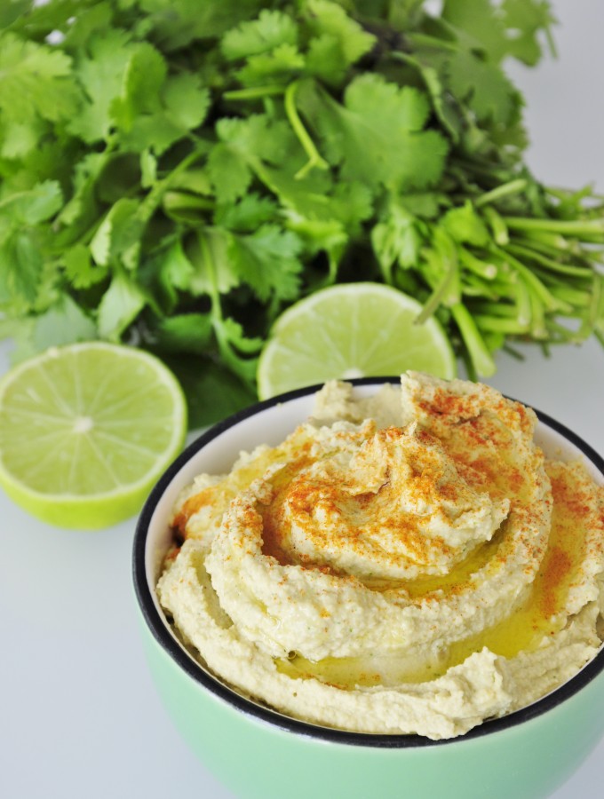 Lime Cilantro Hummus Recipe - Vegan Family Recipes