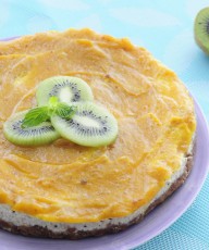 Kiwi Mango Tropical Cheesecake Recipe - Vegan Family Recipes