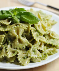 Basil Cilantro Pesto Pasta Recipe - Vegan Family Recipes