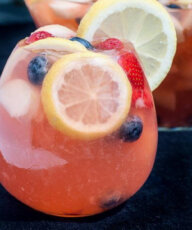 White Peach Sangria Recipe blueberries strawberries - Vegan Family Recipes