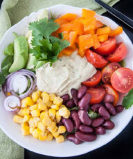 Mexican Hummus Salad Recipe - Vegan Family Recipes