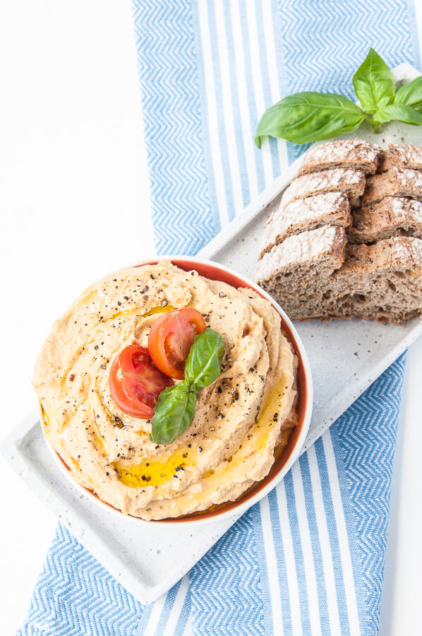 Fresh Tomato Basil Hummus Vegan Family Recipes