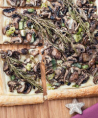 Rosemary Mushroom Tart Recipe Puff Pastry - Vegan Family Recipes