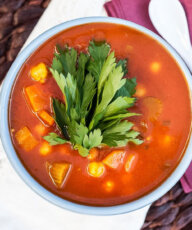 Moroccan Harira Soup Recipe - Vegan Family Recipes #healthy #glutenfree #dinner