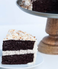 Vegan Coconut Chocolate Cake Recipe - VeganFamilyReipes.com #dairyfree #coconut oil