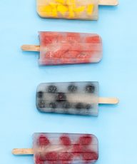 Coconut Water Popsicles or Ice Pops with fruit - Mango, Watermelon, Raspberries, and Blueberries , Vegan, Gluten-free, Sugar-free and healthy! - Vegan Family Recipes