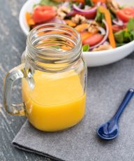 Mango Salad Dressing Recipe - Oil Free, Vegan, Dairy-free, healthy /// VeganFamilyRecipes.com