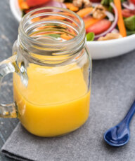Mango Salad Dressing Recipe - Oil Free, Vegan, Dairy-free, healthy /// VeganFamilyRecipes.com