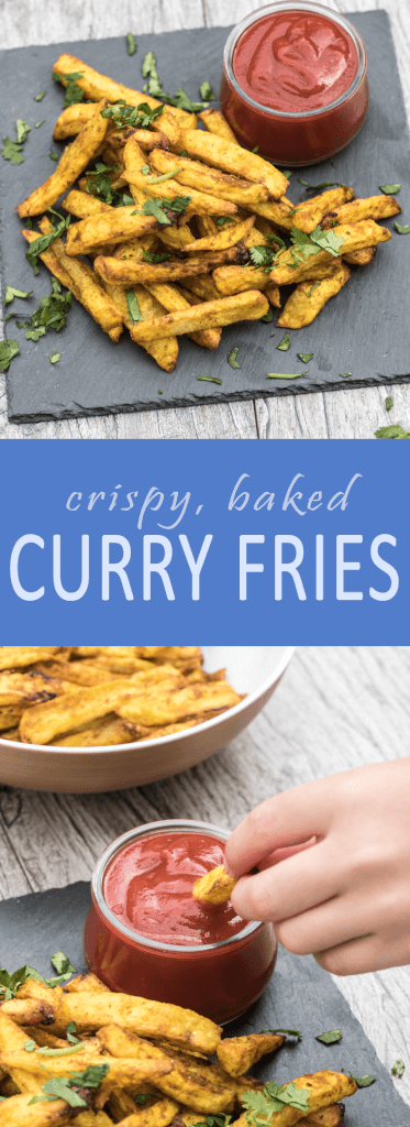 Homemade Crispy Baked Curry Fries Recipe #frenchfries 